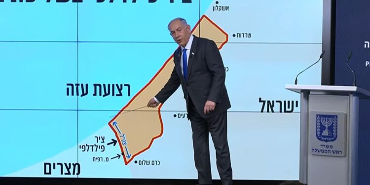 נתניהו: חייבים להתעקש שלא ליסוג מציר פילדלפי