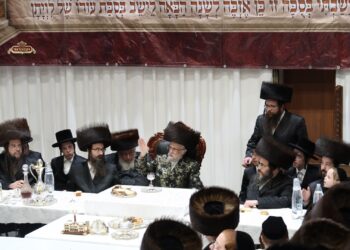 גלריה מחצר סערט ויז’ניץ סוכות והושענה רבה