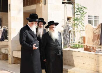 הגרי”ד גרוסמן בביקור אצל כ”ק האדמו”ר מצאנז