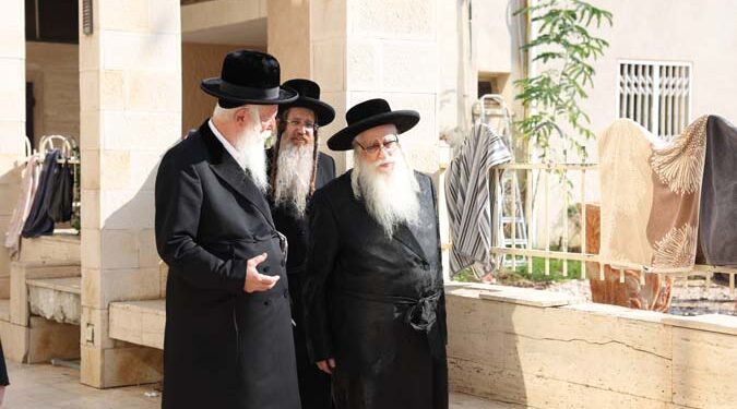 הגרי”ד גרוסמן בביקור אצל כ”ק האדמו”ר מצאנז