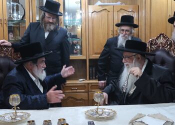 האדמו”ר מצאנז ביקר אצל האדמו”ר מויז’ניץ לקראת טיסתו