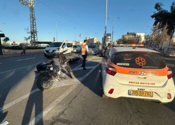 אשדוד: רוכב אופנוע נפצע בינוני בתאונת דרכים