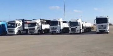 צו 9 תיעדו עשרות משאיות נכנסות הבוקר לעזה