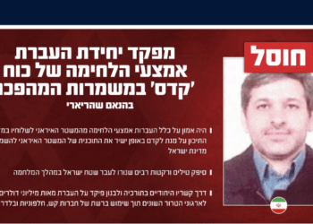 חוסל מפקד יחידת העברת אמצעי לחימה של כוח ׳קודס׳ האיראני