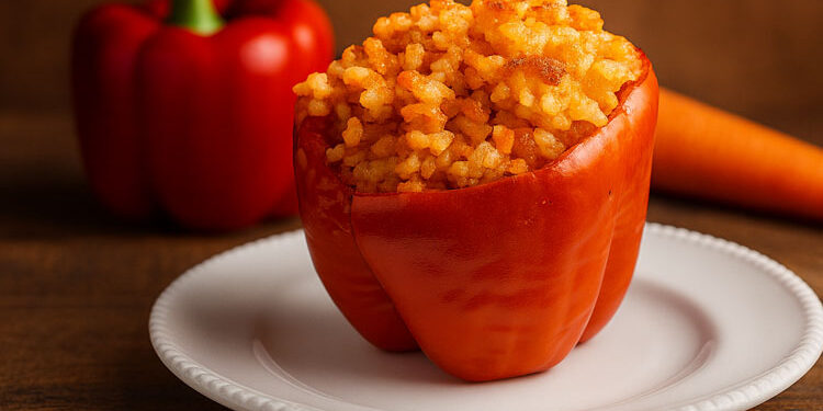 פלפל ממולא באורז מלא