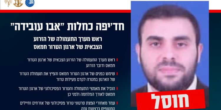 עכשיו זה רשמית: חוסל דובר החמאס אבו עובידה