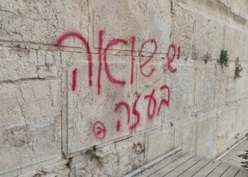 נעצר לאחר שריסס על הכותל ועל בית הכנסת הגדול: “יש שואה בעזה”