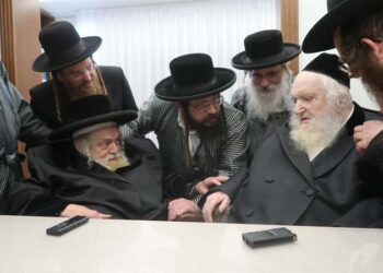 צפו: מרן הגר”מ שטרנבוך בשיחה מרתקת עם כ”ק האדמו”ר מתוא”י