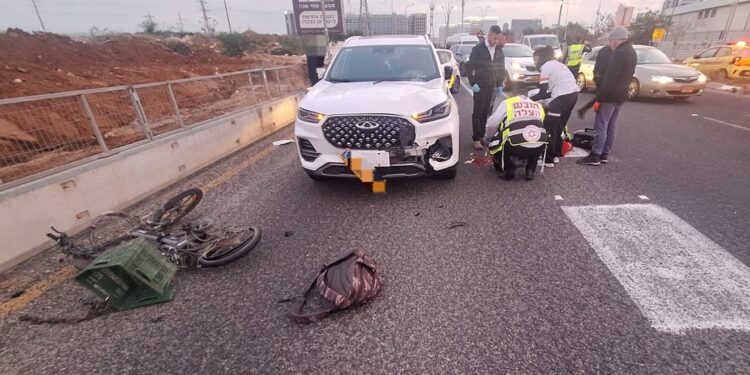 בני ברק: נקבע מותו של רוכב אופניים שנפגע מרכב
