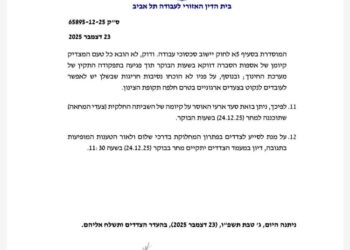 אלעד: בי”ד לעבודה הוציא צו המונע את השביתה