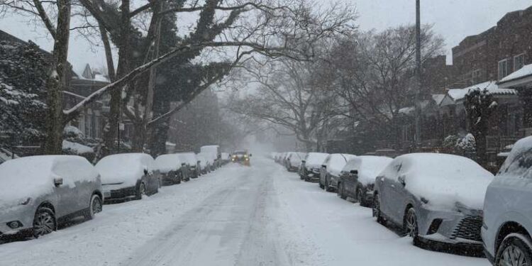 צפו: שלג בבורו פארק, קראון הייטס ומונסי