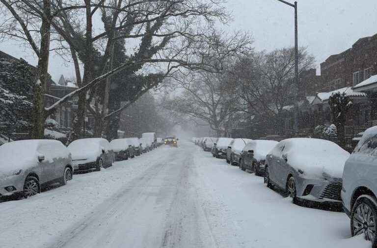 צפו: שלג בבורו פארק, קראון הייטס ומונסי