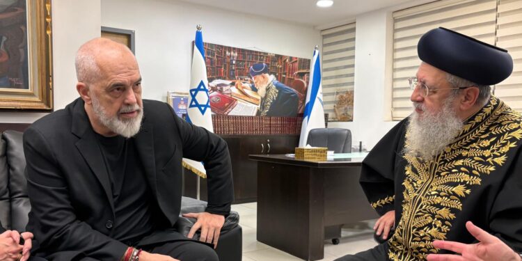ראש ממשלת אלבניה פגש היום ברשל”צ