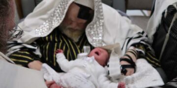 שמחת הברית לנין הגה”ח ר’ אהרון סאמט שליט”א דומ”ץ דקהל תוא”י