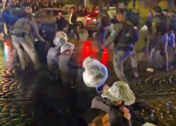 המשטרה פיזרה את המפגינים נגד עבודות הרכבת הקלה