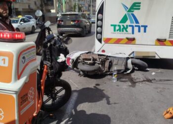 בני ברק: רוכב אופנוע כבן 70 נפצע בינוני בתאונה