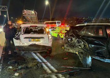 שבעה פצועים בתאונת שרשרת בכביש ירושלים – ת”א