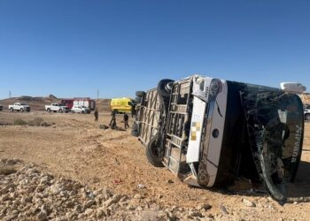 30 חיילים פצועים בשתי תאונות של אוטובוס בנגב