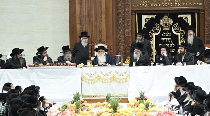 טיש טו בשבט ומעמד קבלת פנים בחצר צאנז