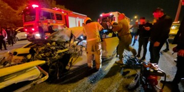 שני פצועים בתאונה קשה בכביש 6