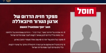 חוסל מפקד ‘חזית הדרום’ של חיזבאללה