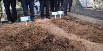 הובאו למנוחות שלושת נרצחי הטיל האיראני בחיפה