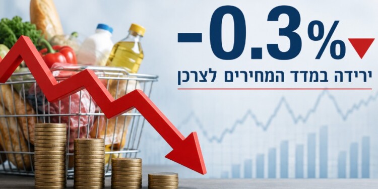 מדד המחירים לצרכן ירד ב-0.3%