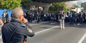אלימות חריגה של השוטרים בהפגנת הר”צפניקים בכביש 4
