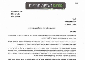 פורום הרשויות החרדיות הודיע על הפסקת שת”פ עם המשטרה