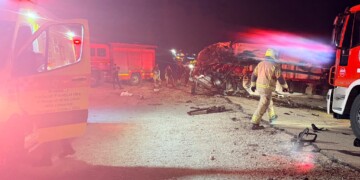 אסון בערבה: משאית מחצה רכב פרטי – בת 20 נהרגה