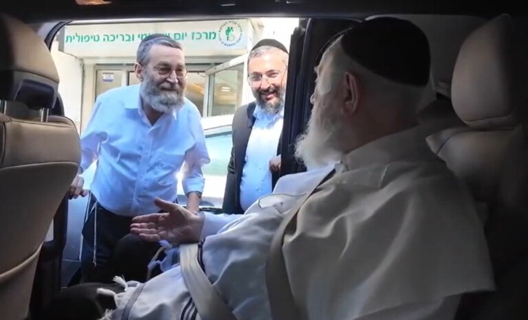 צפו: כשמרן הגר"י זילברשטיין פגש הבוקר את גפני