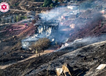 24 בתים נשרפו בחוות גלעד בשומרון