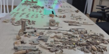 אלפי פריטים ארכיאולוגיים נתפסו וסוכלה חפירה בלתי חוקית