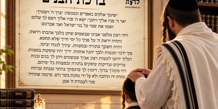 שירות לציבור: ברכת הבנים לקראת ערב יו”כ