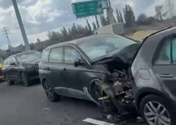 כביש 6: 18 נפגעים בתאונת שרשרת בין שמונה כלי רכב