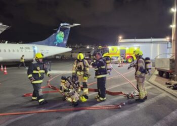 זה רק תרגיל! כב”ה תרגלו שריפה בשדה התעופה בחיפה