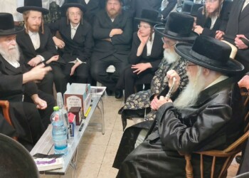 האדמו"רים מצאנז וויז'ניץ בניחום אבלים אצל מזכיר המועצת