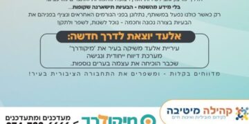 העירייה חתמה על הסכם עם חברת ‘מיקודרך’